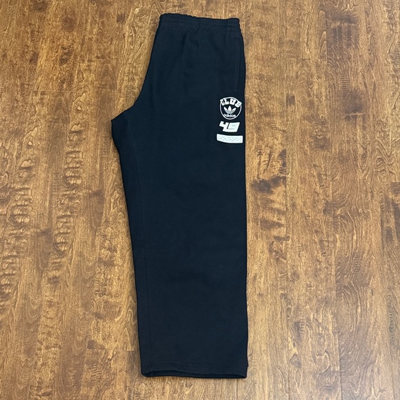 adidas Other - Adidas Club Black Graphic Logo Sweatpants Size L